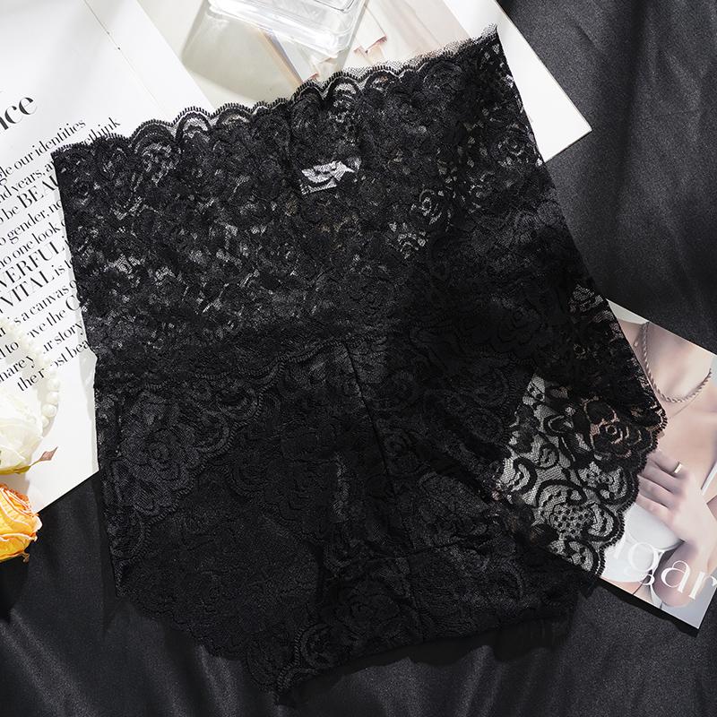 3PCS Ladies Sexy Mesh Panties High-waist Seamless Lace Underwear Briefs Women Knickers Transparent Lingerie