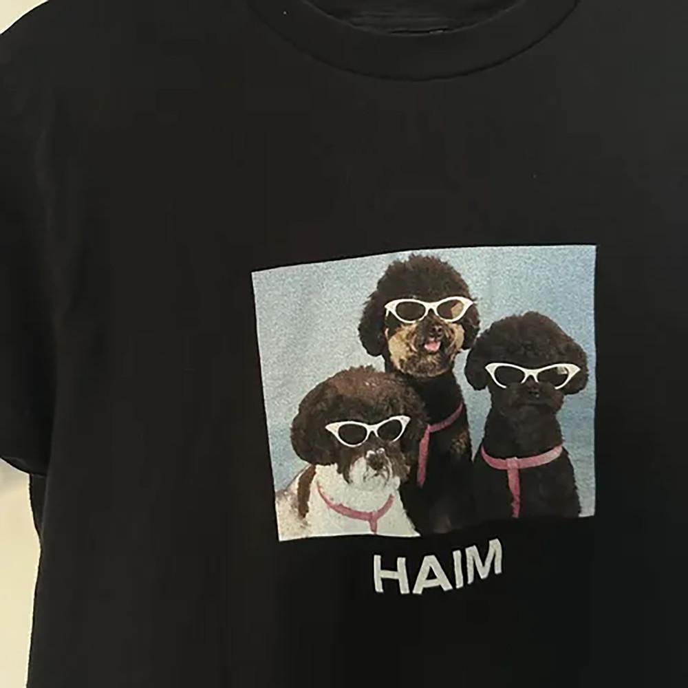 Rare Haim Band Funny Dog Cotton Gift For Fan S-2345XL Black T-shirt S3896 Unisex T-Shirt