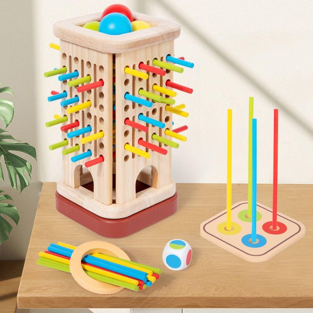 Wooden Material Wooden Stick Board Game Fun Wooden Stick Tower Toy Set Boys/Girls