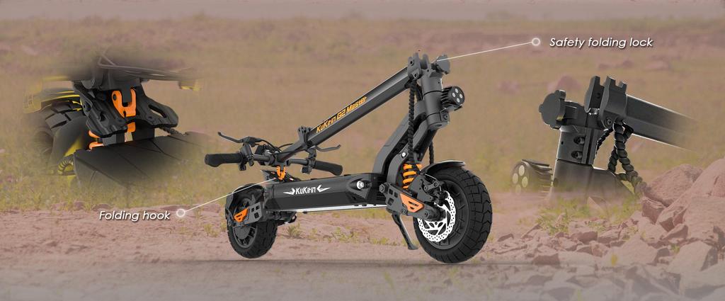 KuKirin Электросамокат G2 Master Запас хода 70 км и Максимальная скорость 60 км/ч, 10'' Внедорожные шины, 2000 Вт Двойной двигатель Полностью алюминиевый корпус Складной самокат(НЕТ ЭБЭ)