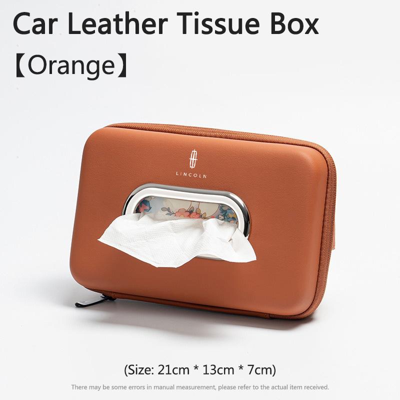 Car Armrest Box Storage Decoration Paper Box Seat Back Tissue For Lincoln Navigator Continental Nautilus Aviator MKZ MKX MKC MKT UU111