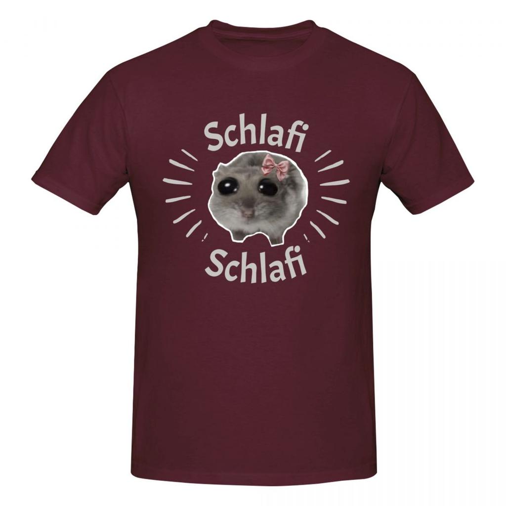 Unisex Schlafi Schlafi Funny Hamster Cute T Shirt Vintage Plus Size Cotton Crewneck Custom Sleeve Unisex T Shirt