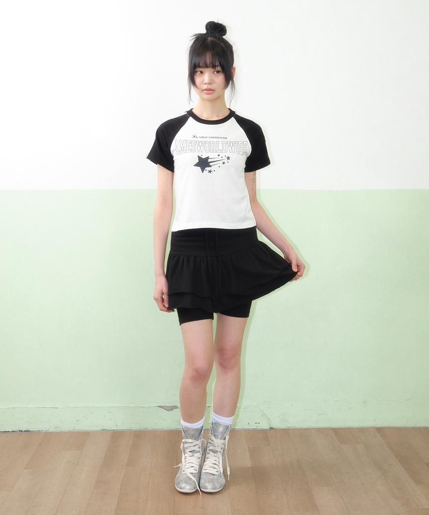 AMES-WORLDWIDE Star Logo Raglan Tee White