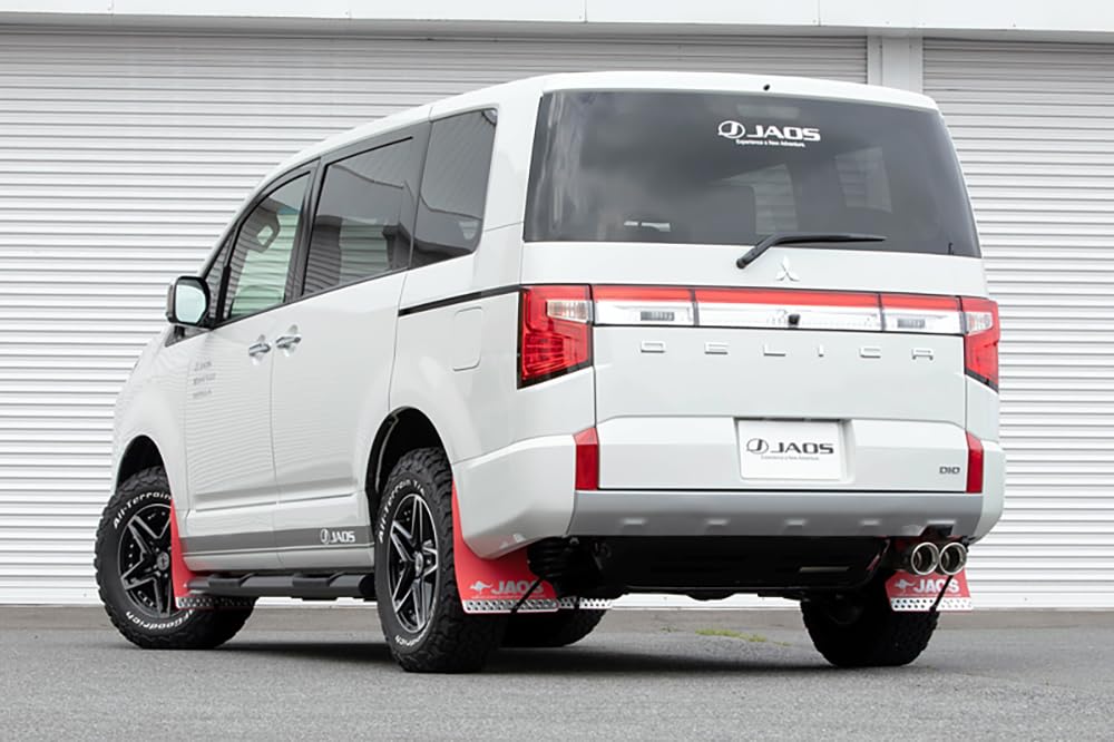 Jaos Mudguards III Front Set Red for Delica Diesel B621306F D5 19+