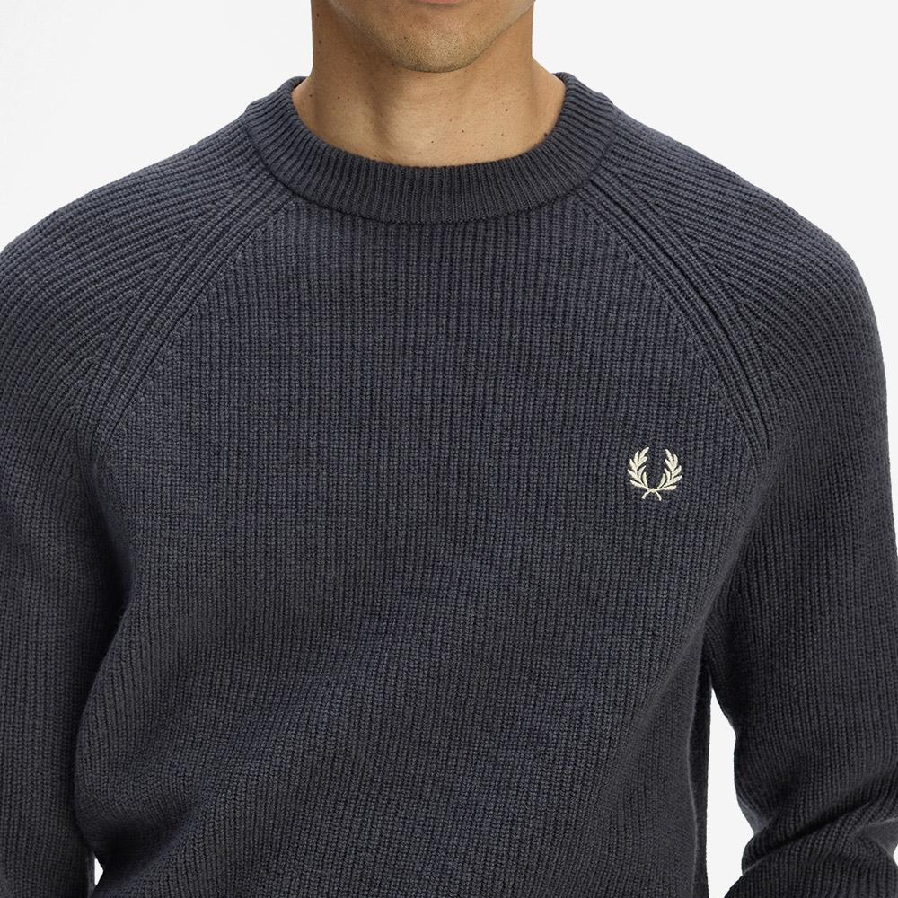 Fred Perry [Sharp] Lambswool Raglan Knit - Anchor Grey Afpm2531548-297