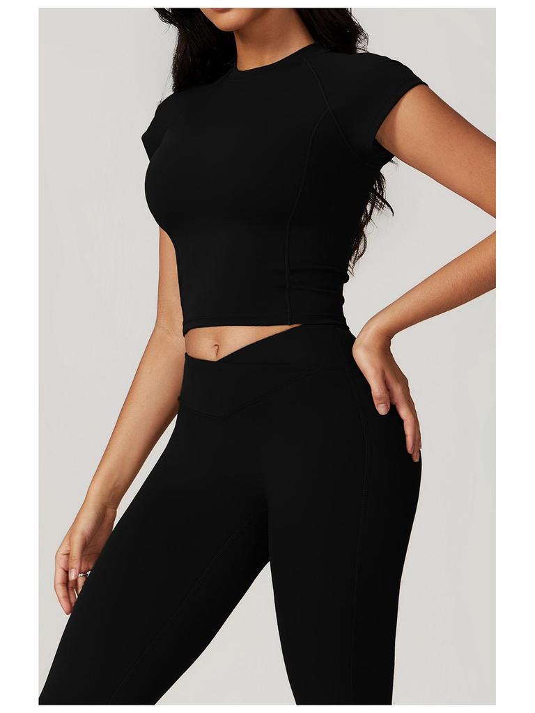 Women's Eco-Friendly Recycled Quick-Dry High-Strength Running T-Shirt with Cap Sleeves 8799