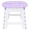 Foldable Step Stool Household Plastic Small Folding Step Stool for Camping Fishing Outdoor Light Purple
