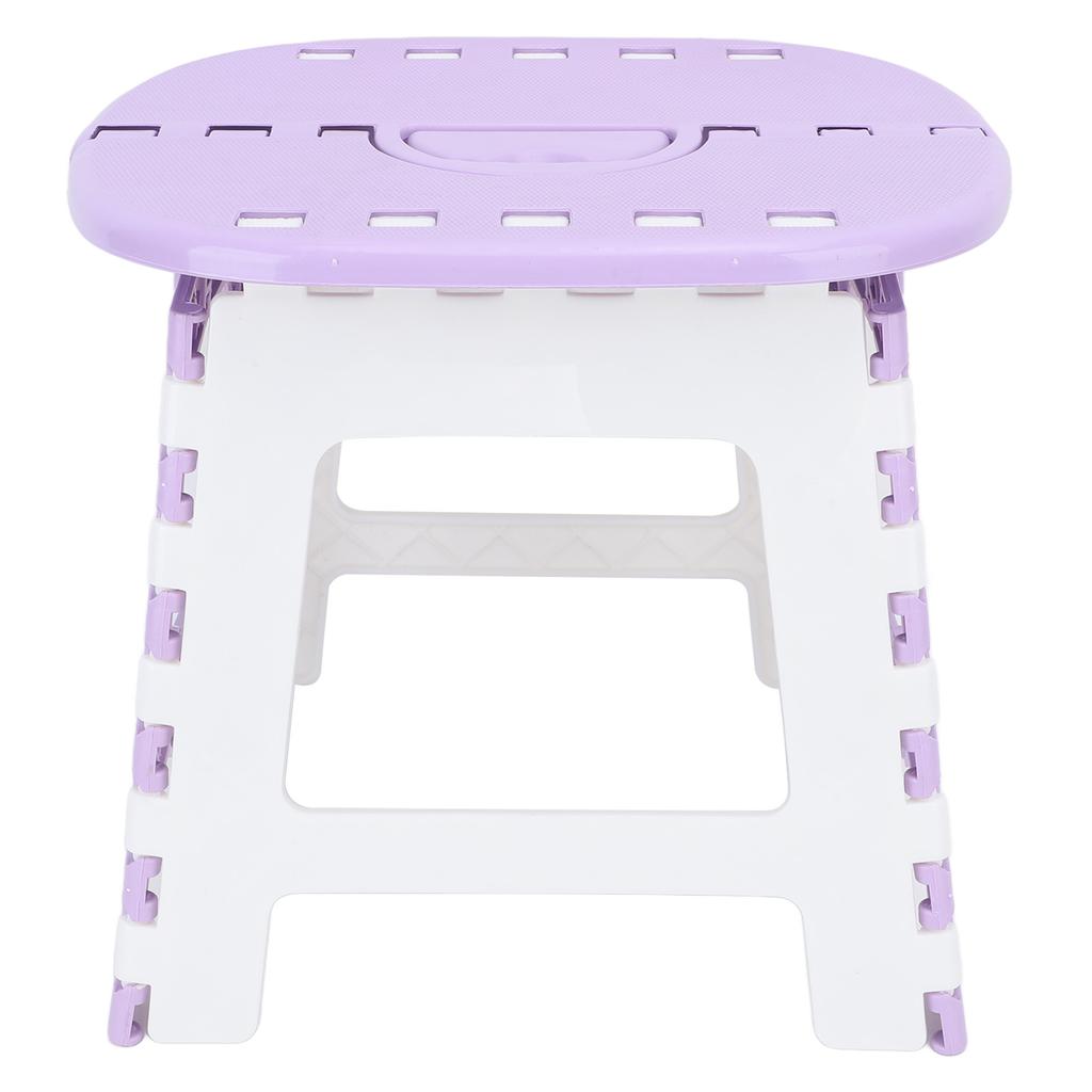 Foldable Step Stool Household Plastic Small Folding Step Stool for Camping Fishing Outdoor Light Purple