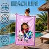Colorful Friends Dollhouse Beach Towel, Microfiber Beach Towel, Perfect For Pool, Beach, Travel, Home Decor Beach Party Fan gifts