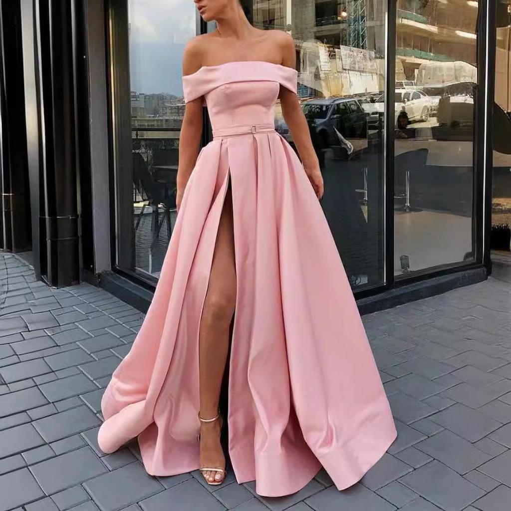 2021 Spring/Summer Women's Multi-color Backless Tube Top Swing Dress