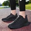 Black Casual Sports Shoes Leather Surface Casual Men's Shoes Lightweight Trendy Soft Sole Comfortable and Breathable Casual Running Shoes Student