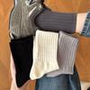 Female Autumn and Winter All Match Solid Color Movement In The Tube Pile Socks