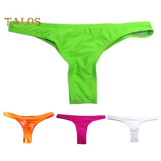 Women's Cheeky Bikini Bottom Low Waisted Thong Rave Bottoms Mid Cut Bathing Suit Bottom for Beach Swimming Pool