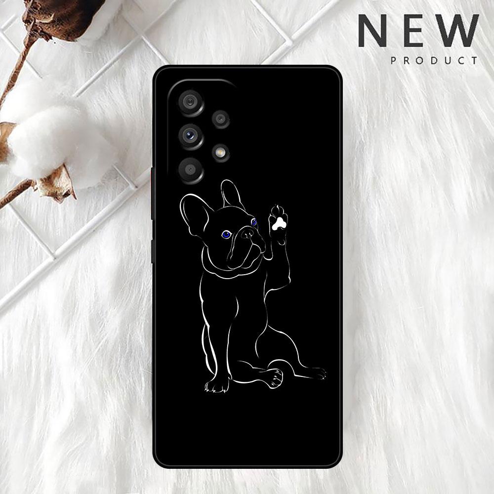 Черно-белый чехол с французским бульдогом для Samsung Galaxy A52 A12 A51 A32 A21s A71 A32 5G A12 A22 A53 A31 A13 A72 A02s A41, чехол для телефона