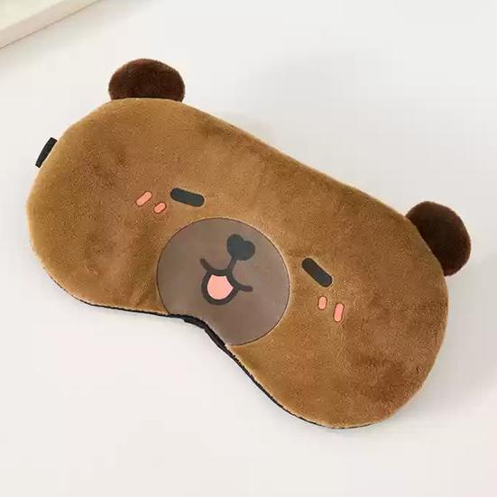 Капибара светонепроницаемый чехол для глаз с эластичной лентой плюшевый мультяшный зверь компресс на глаза для мужчин и женщин путешествия сон затемняющий чехол для глаз