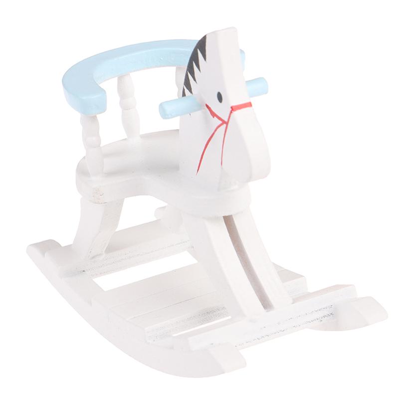 1:12 Миниатюрный кукольный домик Деревянное кресло-качалка Лошадка Мебель для детской комнаты