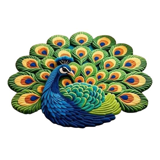 Коврик для пола «Павлин» 3D Реалистичный узор Коврик для ванной Быстросохнущий коврик для пола с противоскользящей основой для кухни, спальни, прихожей