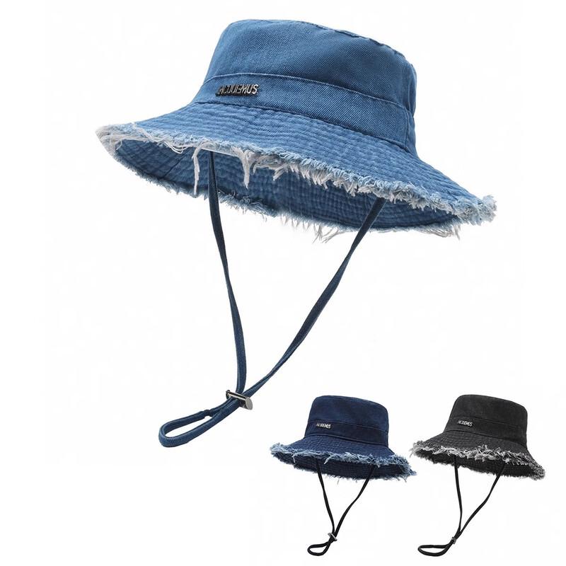 Джинсовая панама Xuelunduo с потертыми краями