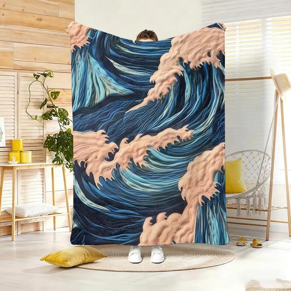 NO TR CO AU Global Football Energy Throw Lightweight Flannel Blanket Soft Skin-friendly for Summer Cooling