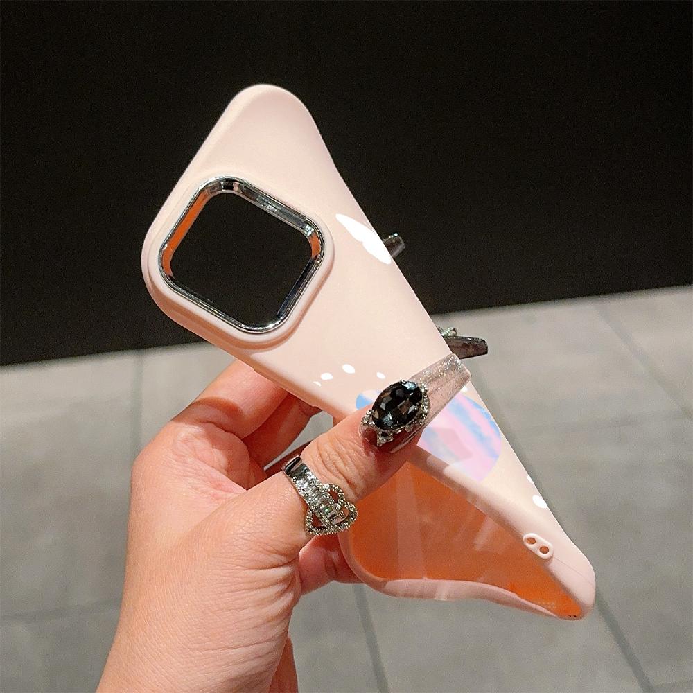 Solid Color Silver Edge Lens Soft Liquid Silicone Shockproof Phone Case for iPhone Samsung Huawei Honor Xiaomi Redmi OPPO Realme Vivo Infinix Tecno