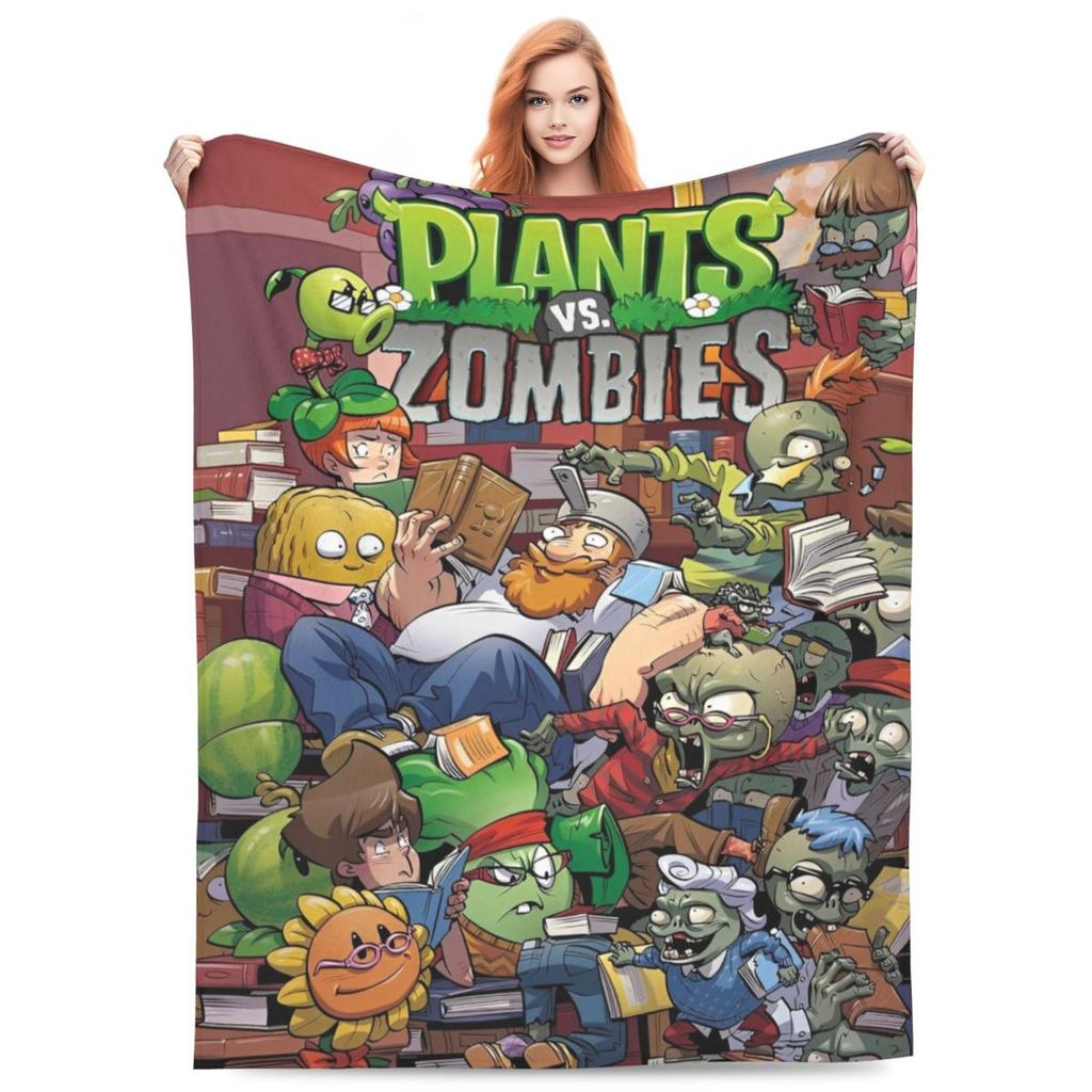 Плед P-Plants-vs-Zombie Качественный Теплый Плед Весенний Кемпинг Диван Кресло Кровать Постельное покрывало с рисунком