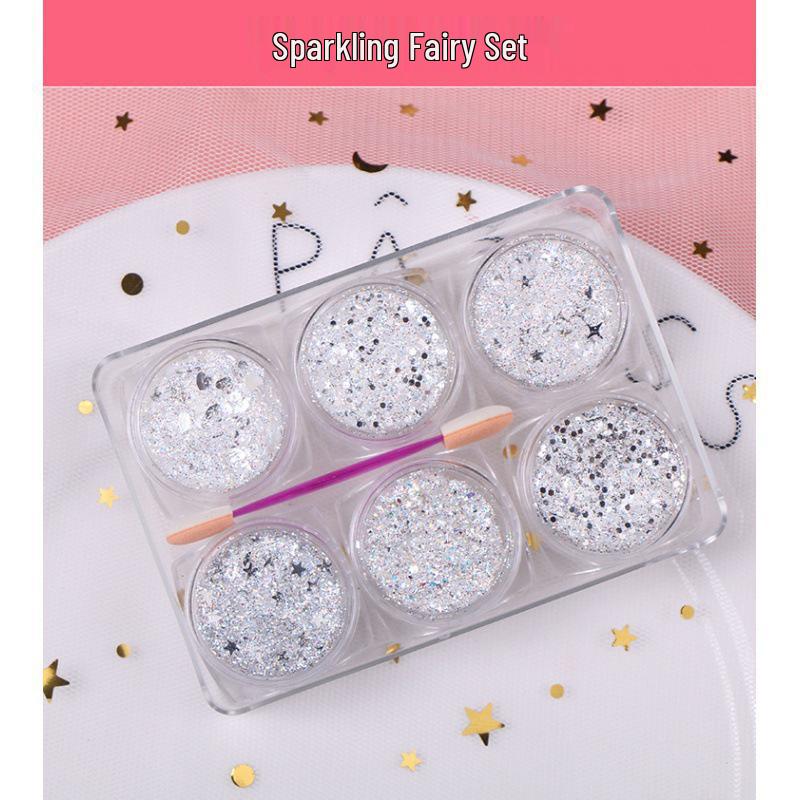 Bling Eye Makeup Stickers: Glitter Stars & Pearlescent Gel Eyeshadow for Fairy Stage Sparkle