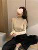 Korean Off-Shoulder Knit Long-Sleeve Sweater for Women - Spring 2025 Collection