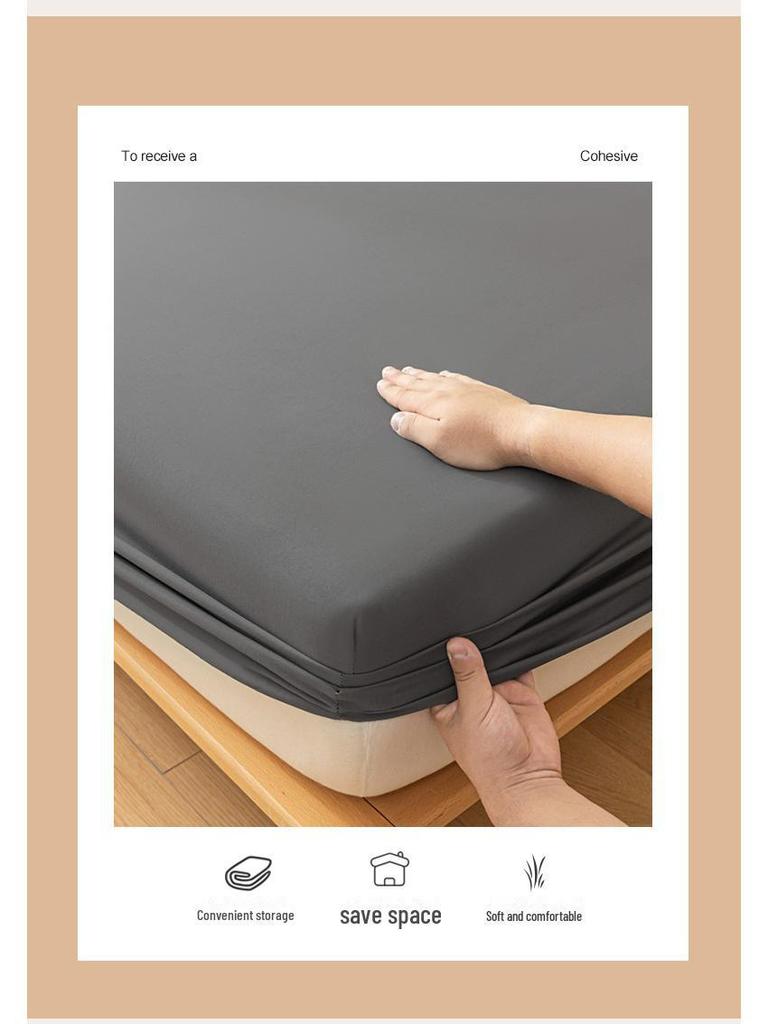 Soft and Smooth Solid Color Sanded Cotton Bed Sheet for Single and Double Beds, Offering Comfort and Protection Against Dust.