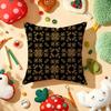 European Style Geometric Vine Cushion Cover Plush Fabric Soft DoubleSided Printed Sofa Warm Winter Home Gift Pillow Cover