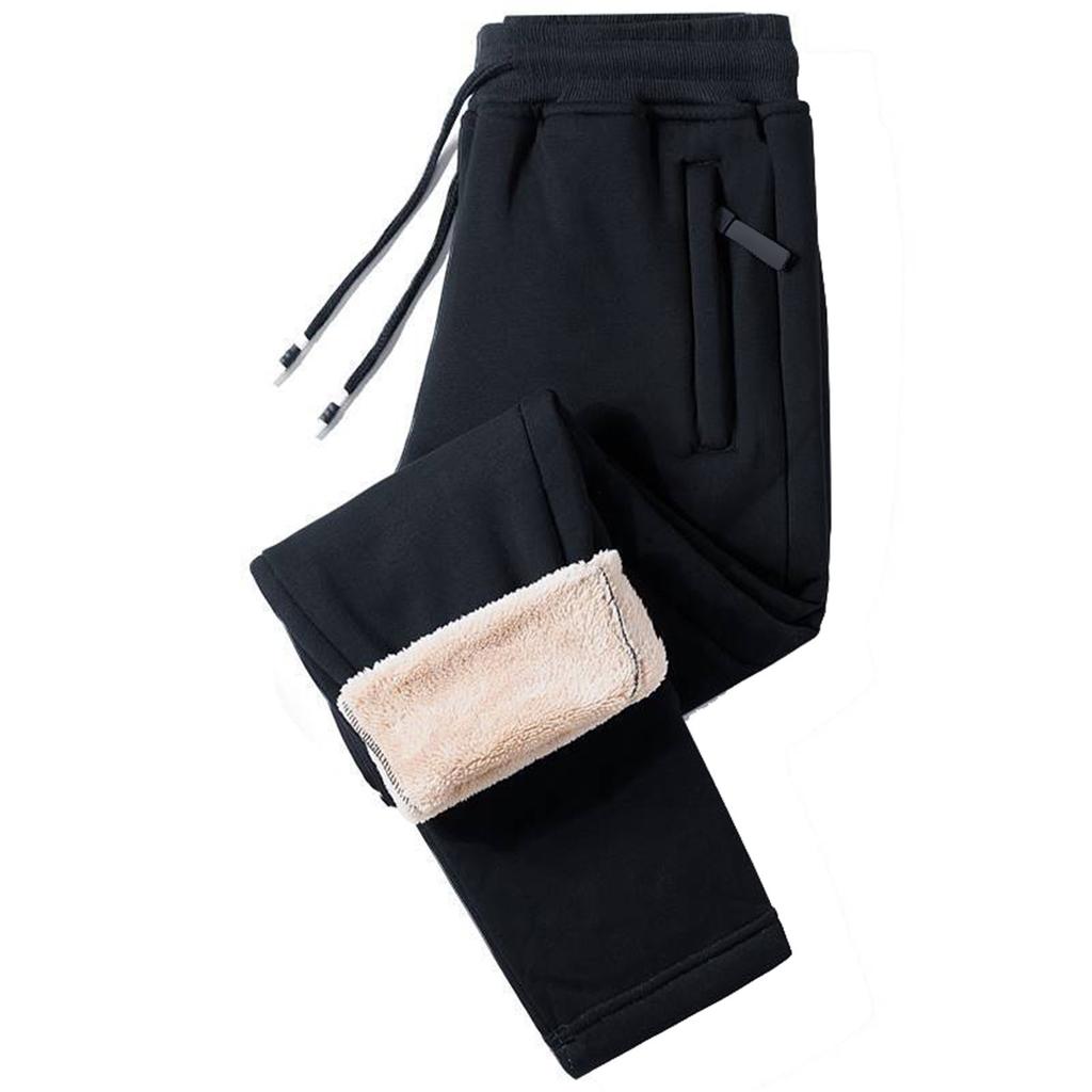 Мужские повседневные спортивные брюки с утепленными флисовыми карманами на флисовой подкладке
