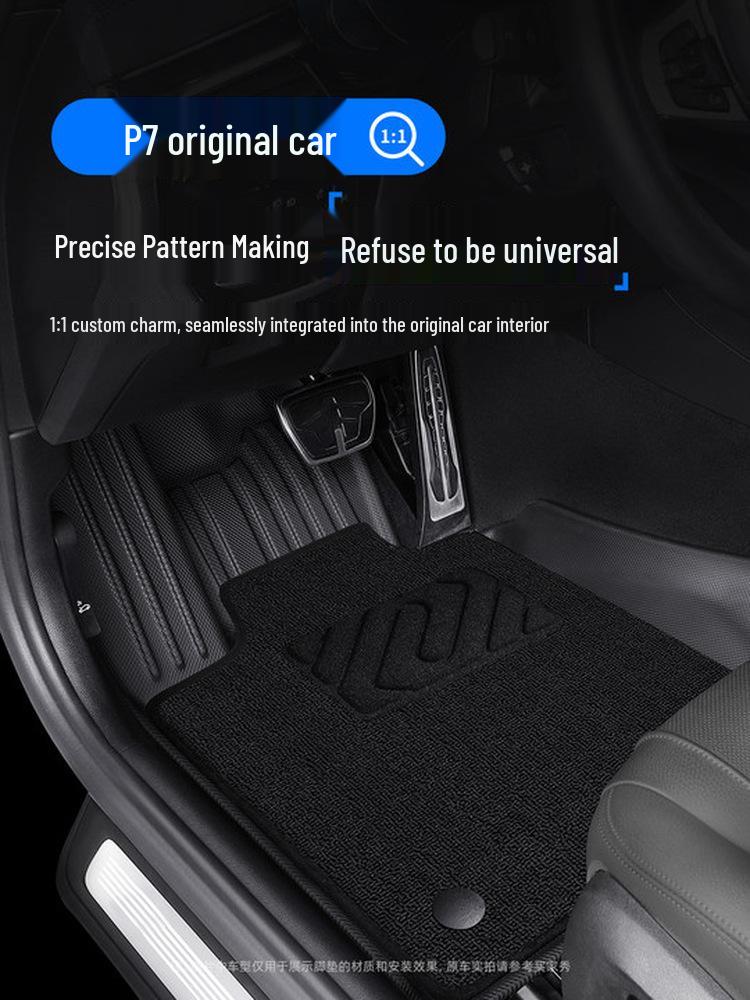 Коврики в салон автомобиля XPeng P7 22-25 (P7i/P7+) Полузакрытые ТПЭ Pro Max Коврики «Звездное небо» в стиле легкой роскоши