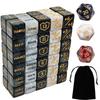 63-Piece MTG Counter Dice Set - Ability & Keyword Counters, -1/1 Life Counters, Shield Life Counter Dice, Creature Stat Boosts, Marble D6 Cube Dice Fo