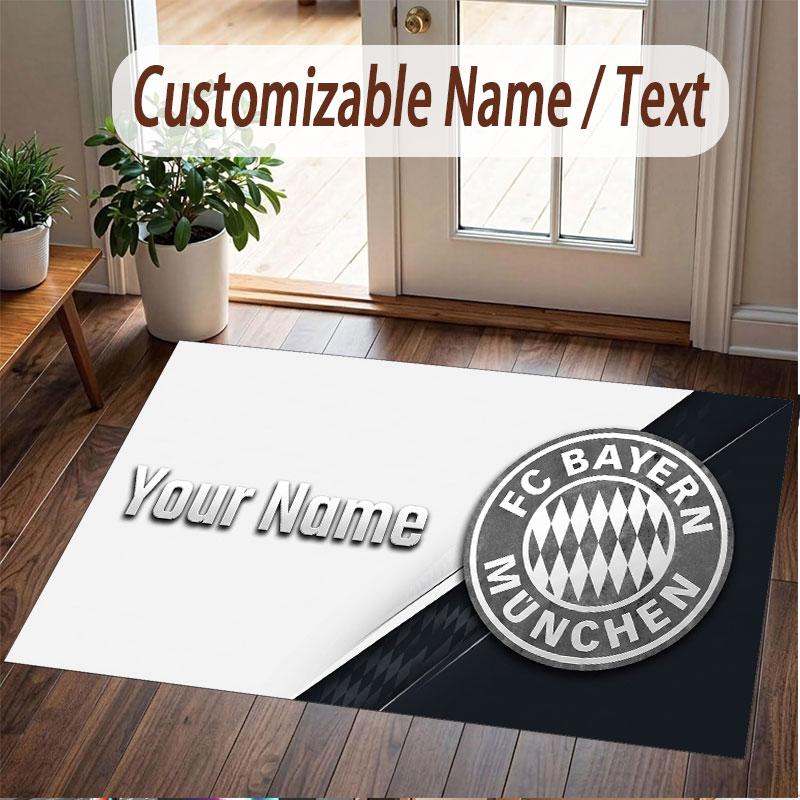Custom Rug Bayern Munich Pattern Print Name Text Soft Non‑Slip Floor Carpet for Home Indoor Decoration