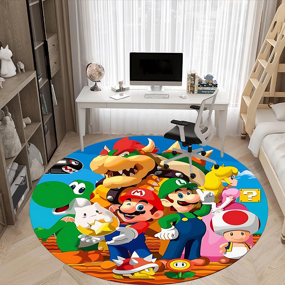 1 шт. Коврик-сиденье Super Mario Bros для офиса, нескользящий, мягкий и удобный, коврик для офиса, игр, легкий круглый напольный коврик