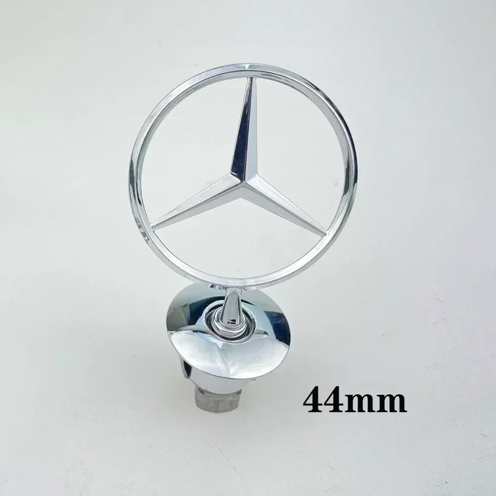 1 шт. 44 мм 3D Металл Синий Хром Звезда Капот Значок Логотип для Mercedes Benz W202 W203 W204 W208 W210 W220 W221