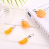 Cute Simulation Fruit Orange Keychain Trinket Simple Food Charms Women Girls Bag Pendant Jewelry Car Accessories Keyring