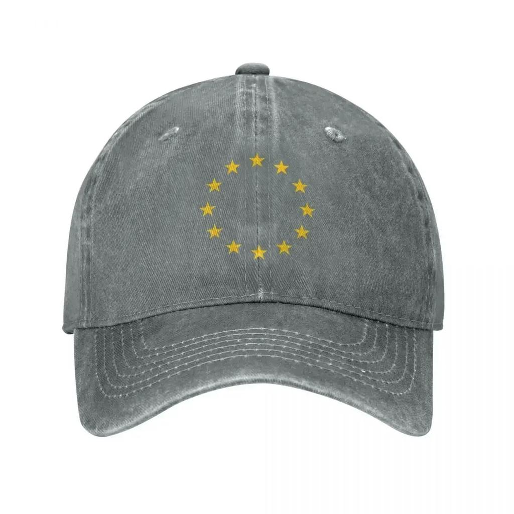 ЕС Европа Европейский Союз Европейский флаг Звезды ЕС Бейсболка Рейв Уличная одежда Женская шляпа Мужская