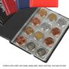Leather Coin Collection Album 120 Pockets Coin Holder Book 2.9x2.9cm Pocket Coin Storage Album Penny Album for Collector