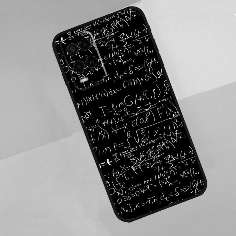 Mc2 With E=mc Math For Oppo A17 A77 A60 A74 A94 A54 A18 A38 A58 A78 A98 A40 A80 A16 A76 A96 A15 A57S Phone Case