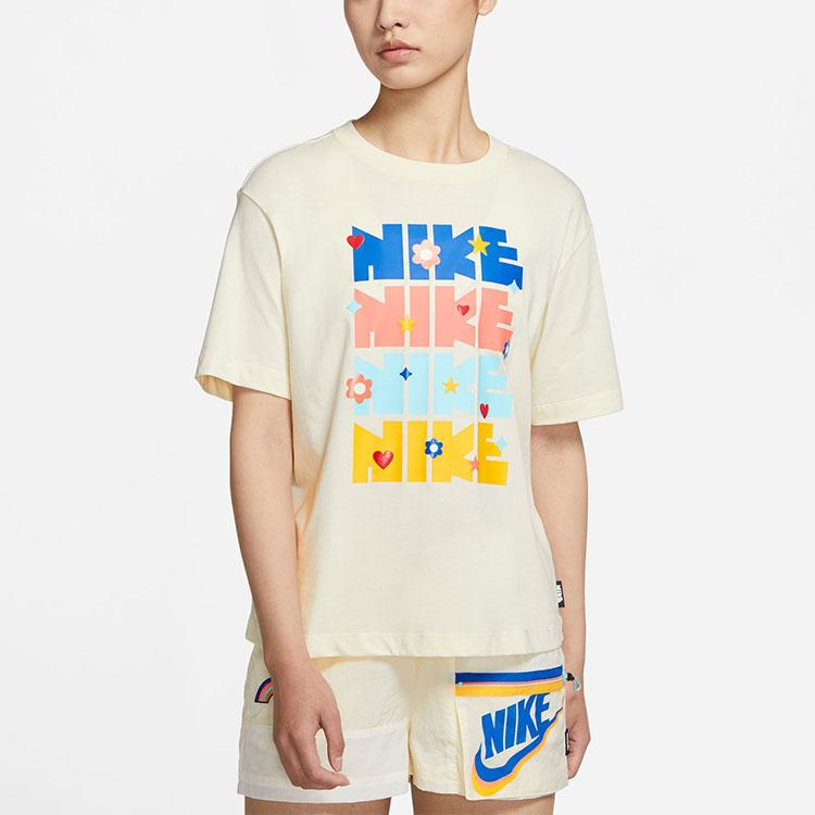 Nike Set in Sleeve T Shirt Women's Coconut Milk DJ5377-111