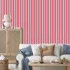 Wallpaper Stripes Coral and Red for Living Room and Bedroom 50x1000