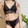 Женский модный комплект кружевного нижнего белья с цветочным принтом, однотонный бюстгальтер, трусики, комплект нижнего белья, пижама, комплект ночного белья