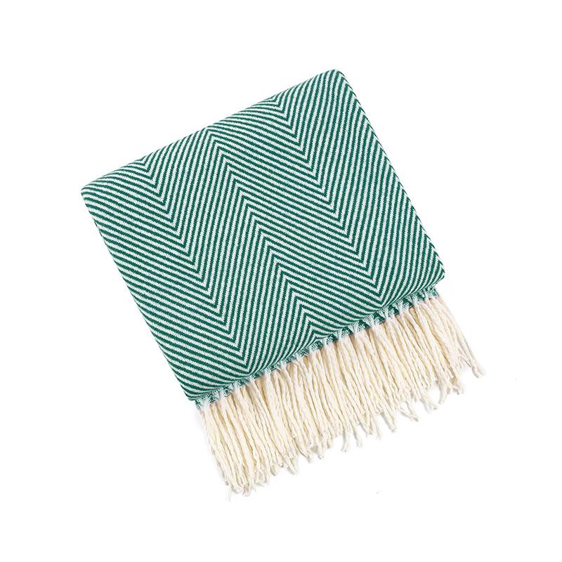 Multi-Purpose Woven Blanket: Sofa Throw, Bed Runner, Air Conditioning Shawl, Summer Cool Nap Blanket