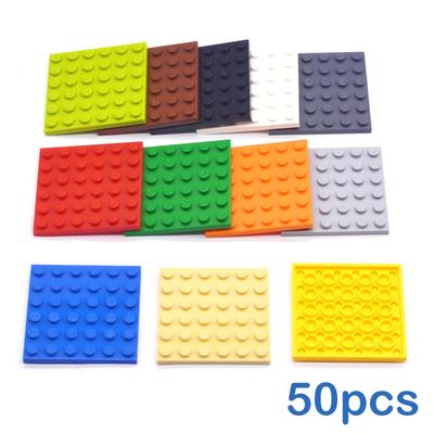 50 шт. Конструктор для поделок 6x6 точек Тонкие фигурные кирпичики 12 цветов Образовательный Творческий Совместимый по размеру Бренд Игрушки для детей 3958