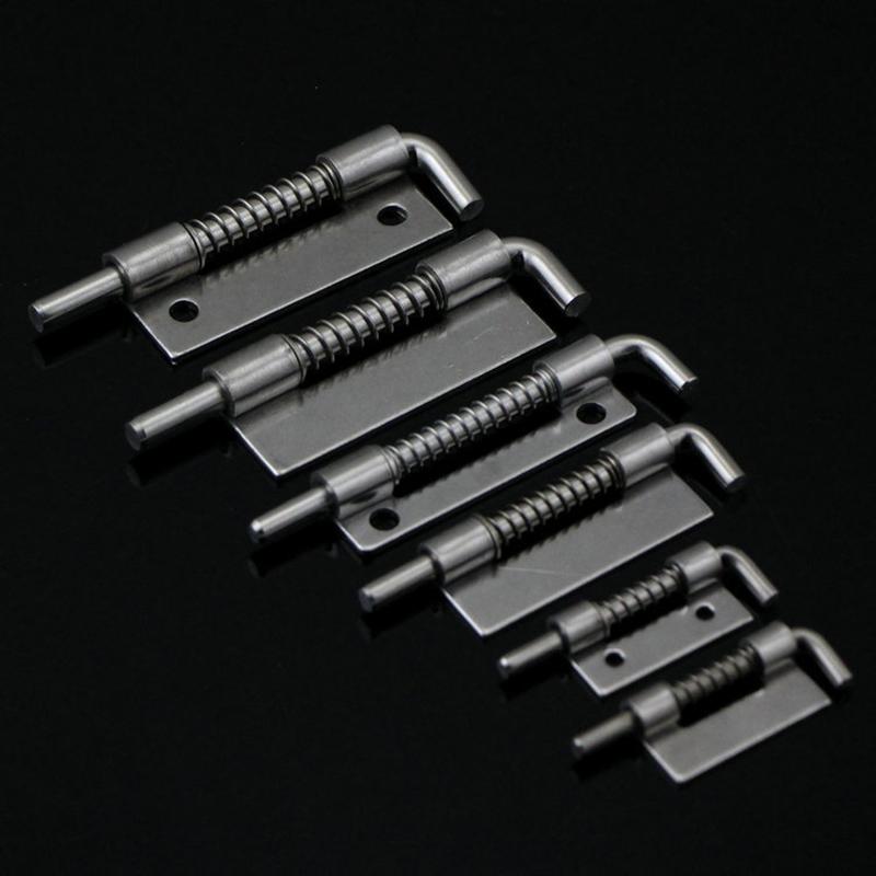 1 пара 304 нержавеющая сталь нагруженная петля безопасности пружинный болт цилиндрический защелка шкаф