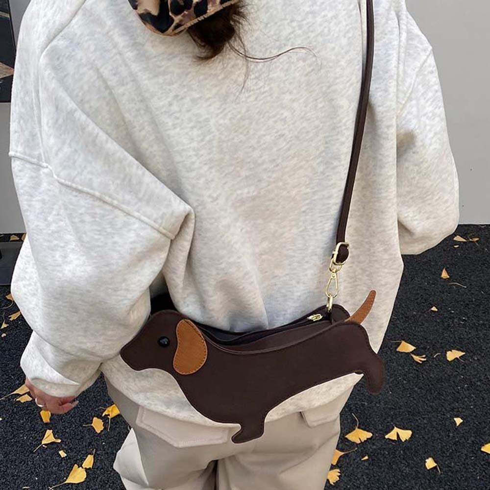 Трехмерная сумка-кроссбоди Такса большой вместимости, ретро-сумка для телефона, друзья