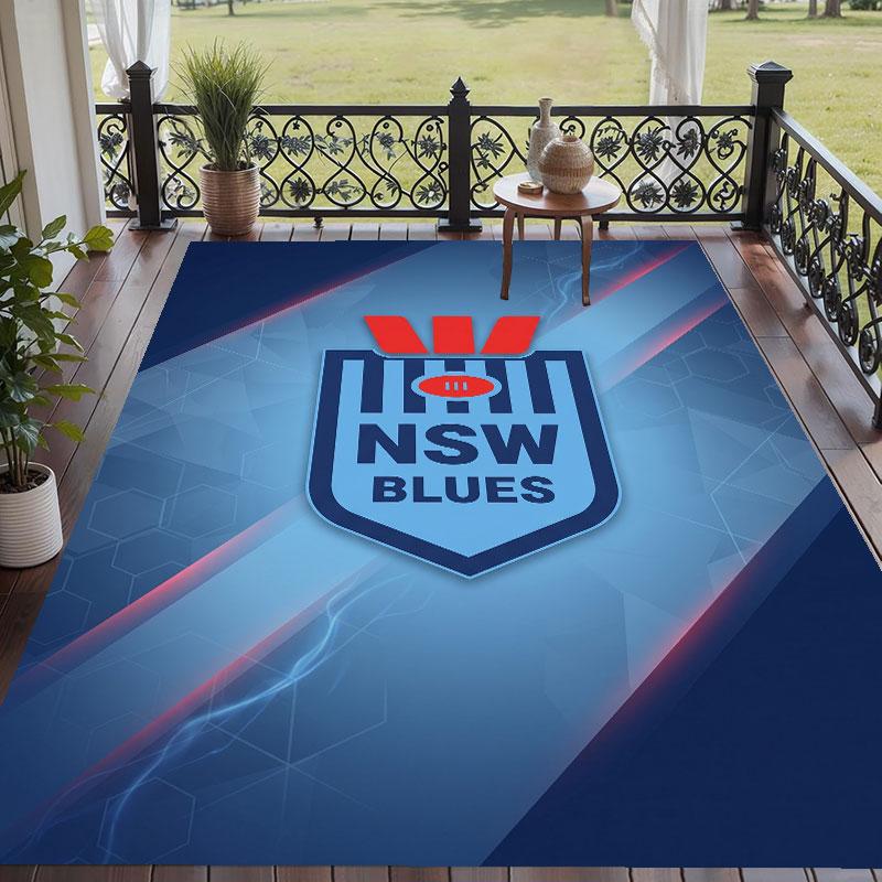 Soft Floor Carpet NSW Blues Pattern Area Rug Decorative Mat For Home Room Decoration