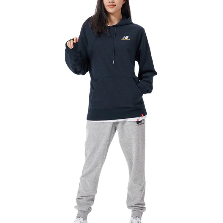 New Balance Толстовки Унисекс Темно-синие С капюшоном Умеренные AMT11550-ECL