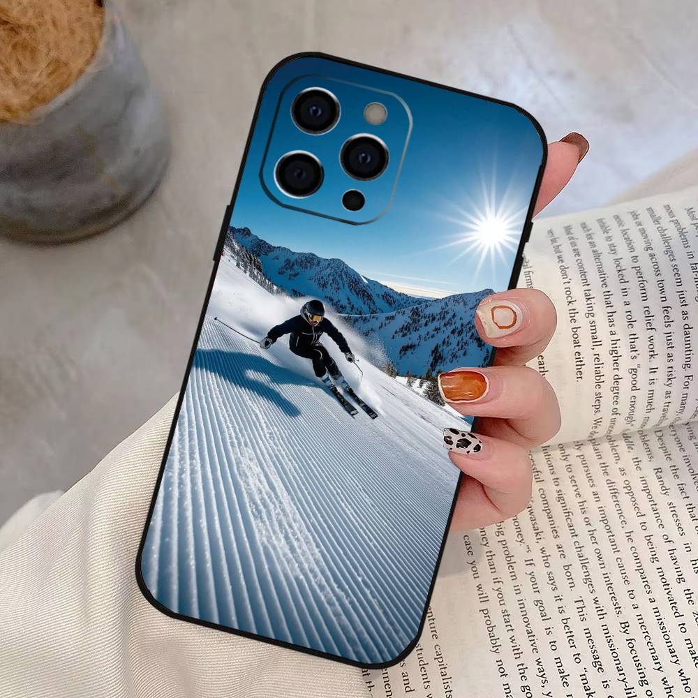 Спортивный чехол для телефона Сноубординг Силиконовый Мягкий Для IPhone 17 16 15 14 13 12 11 X XR Plus Pro Max Plus
