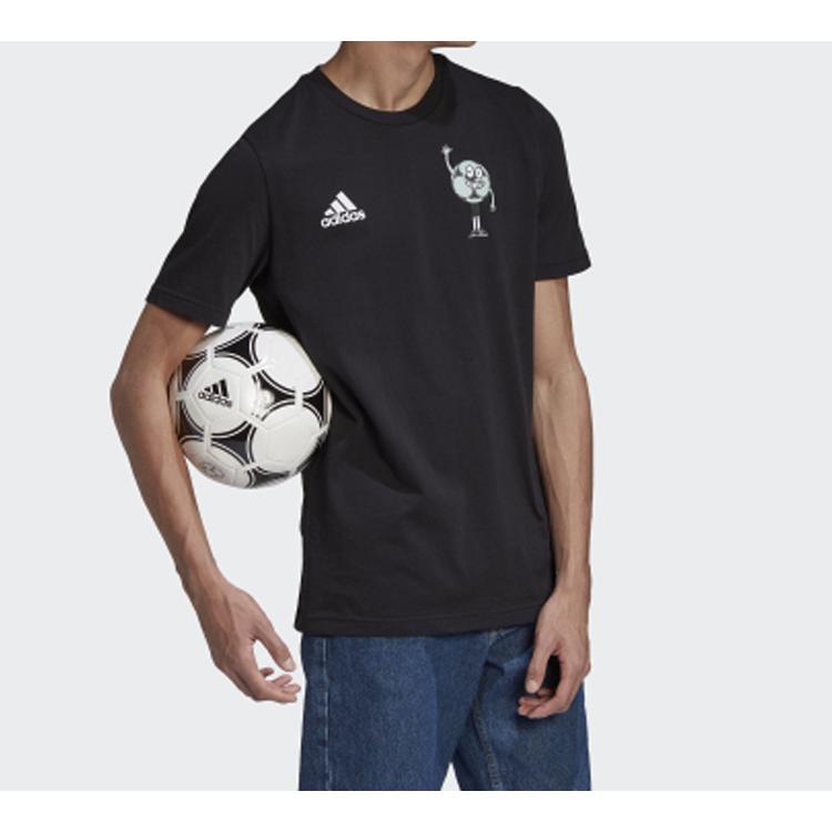 adidas Мужские футбольные майки Черные Умеренный Прямой крой GE4686